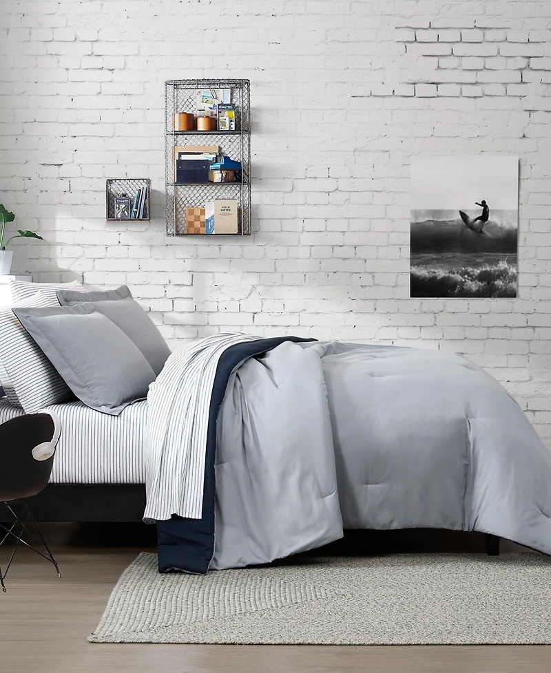 Nautica Hayes Solid Reversible 5-Pc. Comforter Set, Twin/ Twin Xl