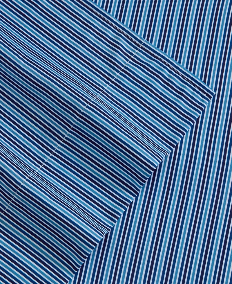 Nautica Alden Stripe Printed Microfiber -Pc. Sheet Set