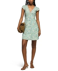 Lucky Brand Women's V-Neck Mini Dress