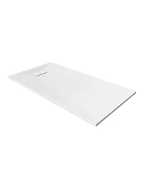 Casainc Wheelchair-Friendly Shower Base with Non-Slip Surface, Reversible Drain, Smc Cover and Flashing Kits