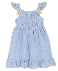 Rare Editions Girls' 2T-6X Pineapple Seersucker Dress