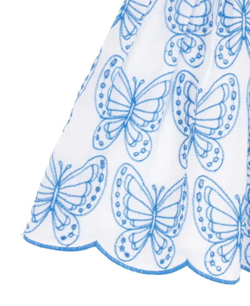 Rare Editions Girls' 2T-6X Eyelet Flutter Sleeve Dress