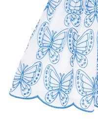 Rare Editions Girls' 2T-6X Eyelet Flutter Sleeve Dress