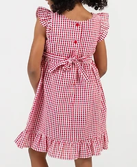 Rare Editions Girls' 2T-6X Gingham Seersucker Dress