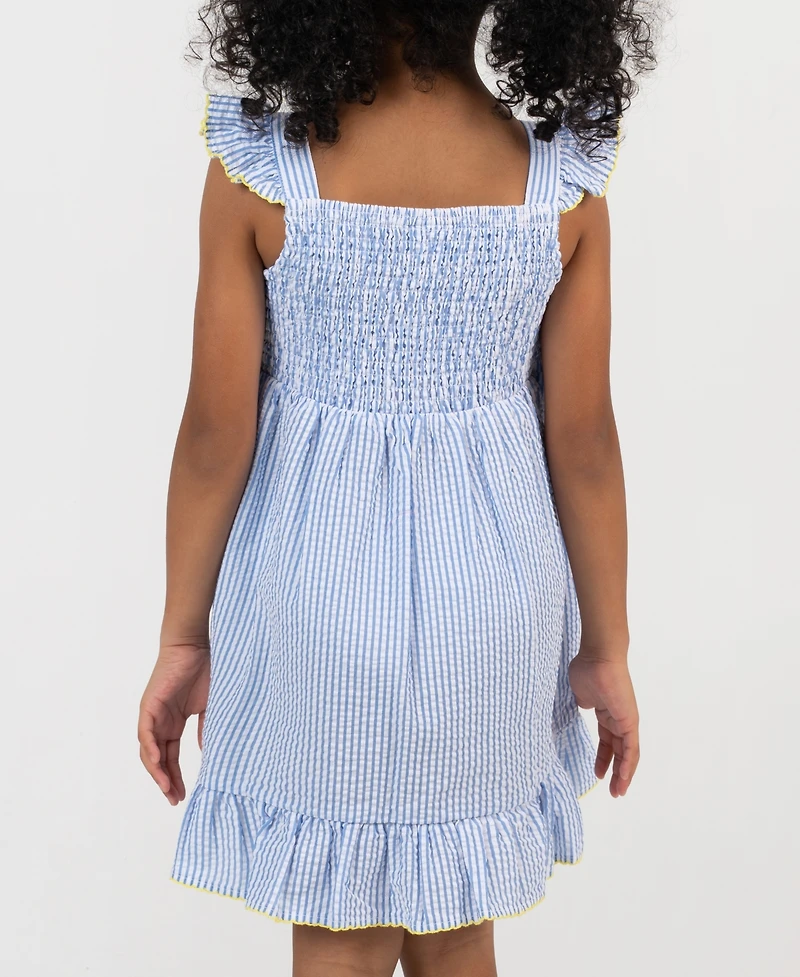 Rare Editions Girls' 2T-6X Pineapple Seersucker Dress