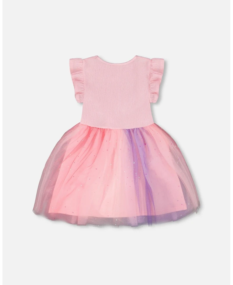 Deux par Girl Bi-Material Mesh Dress - Toddler|Child