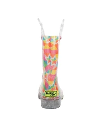 Western Chief Little Girls Star Kaleidoscope Lighted Rain Boot