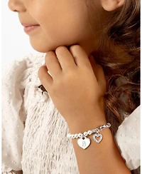 Tiny Blessings Children's Sterling Silver 4mm Cultured Pearls & Engraved Initial Girls' 6.25" Bracelet