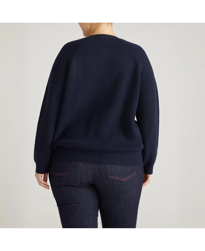 Universal Standard Women's Plus Better-Than-Wool Zip Cardigan Sweater
