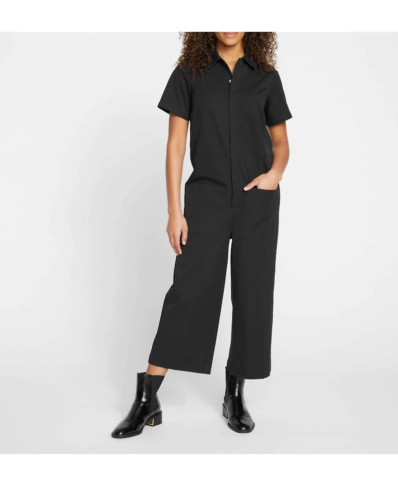 Universal Standard Women's Kate Stretch Cotton Twill Jumpsuit