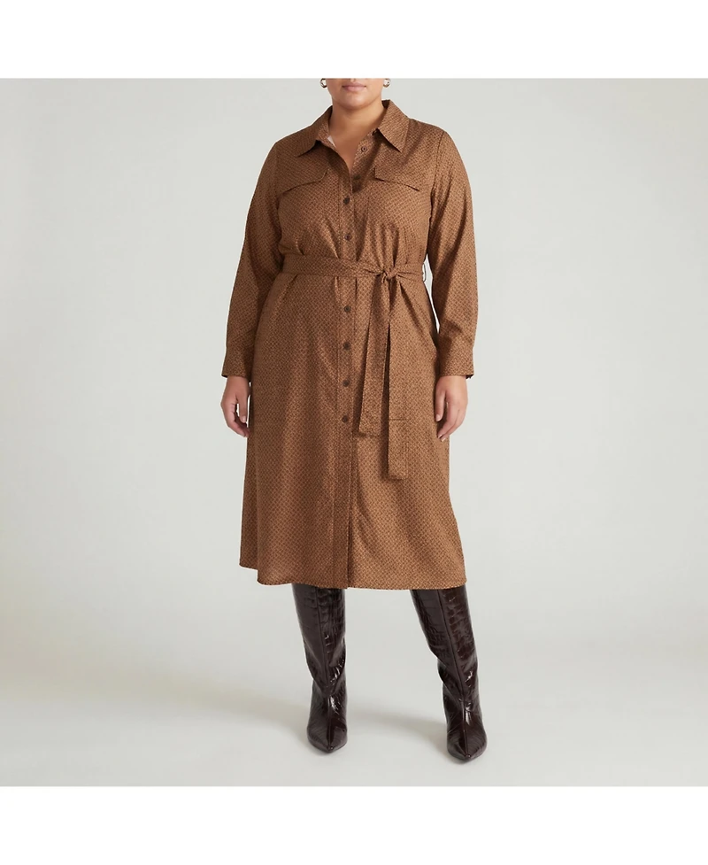 Universal Standard Women's Plus Cooling Stretch Cupro Savannah Dress