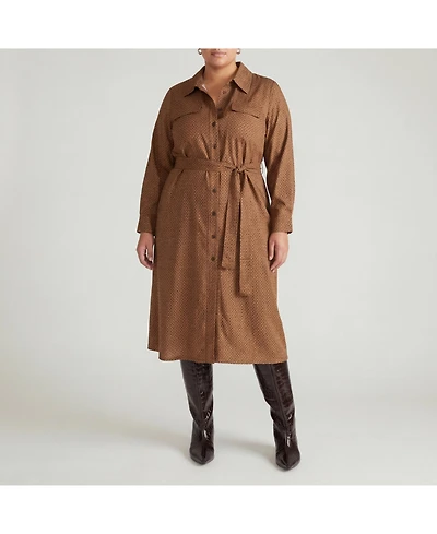 Universal Standard Women's Plus Cooling Stretch Cupro Savannah Dress