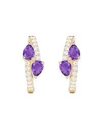 Macy's Multi Gemstone Earrings 14k Gold Over Sterling Silver (Also Silver)