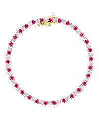Macy's Multi-Gemstone Bracelet 14k Gold Over Sterling Silver (Also Silver)
