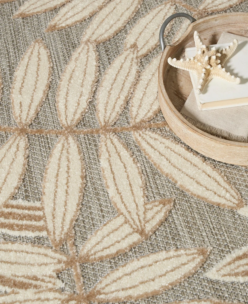 Nourison Home Aloha ALH18 Neutral 6' x 9' Outdoor Area Rug