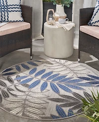 Nourison Home Aloha ALH18 4' x Round Area Rug