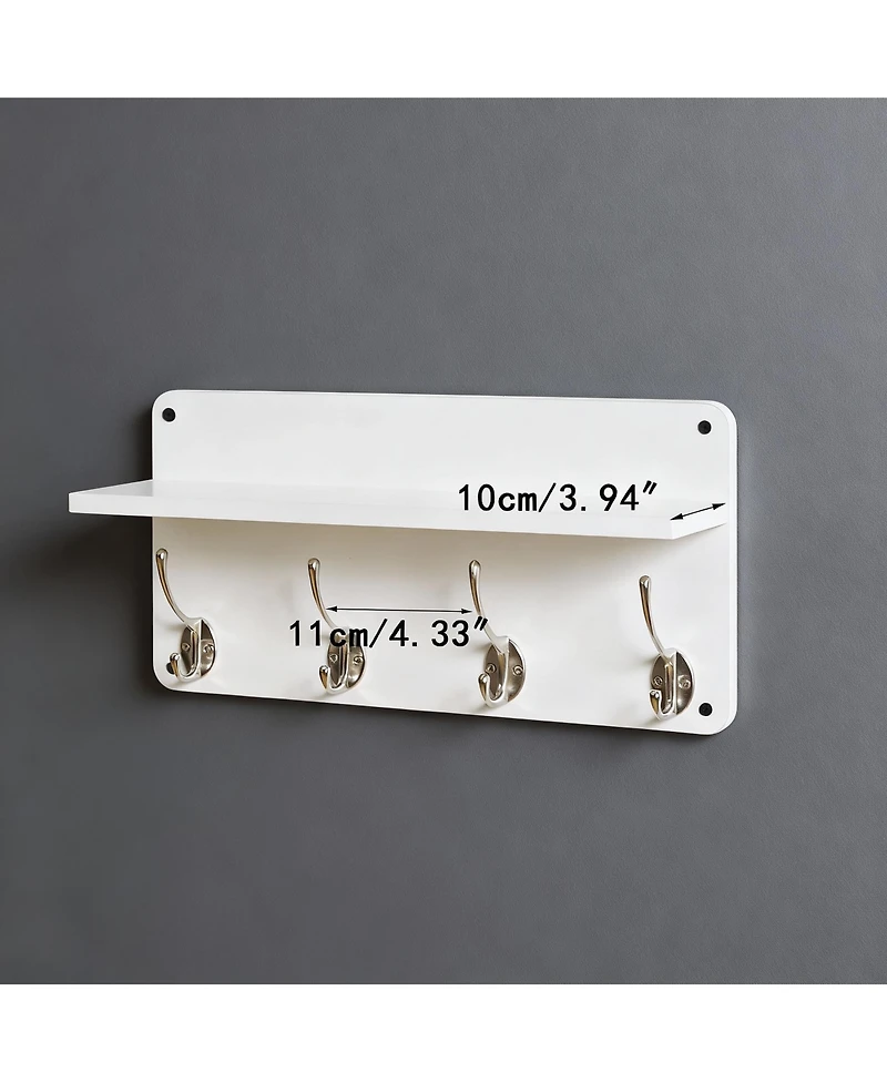 Yigii 2 Pack Wall Organizer: Stylish, Space Saving, Versatile Storage for Coats, Bags, Keys