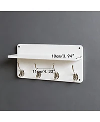 Yigii 2 Pack Wall Organizer: Stylish, Space Saving, Versatile Storage for Coats, Bags, Keys