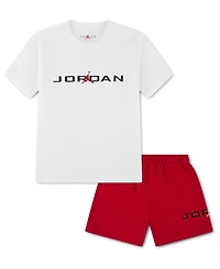 Jordan Boys' 4-7X Stretch T-Shirt & Shorts, 2-Piece Set