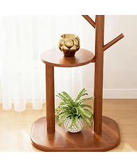 Yigii Sturdy 8-Hook Metal Coat Rack with Weighted Base for Entryway, Bedroom