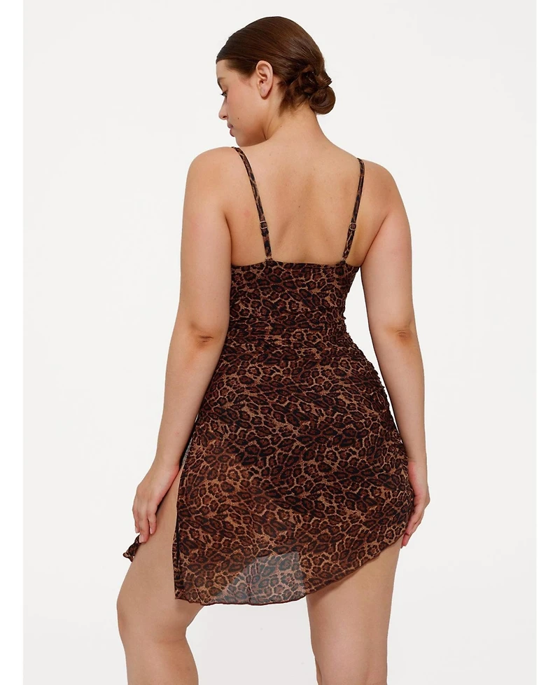 Popilush Women's Shapewear Ruched Convertible One-Piece Swimsuit