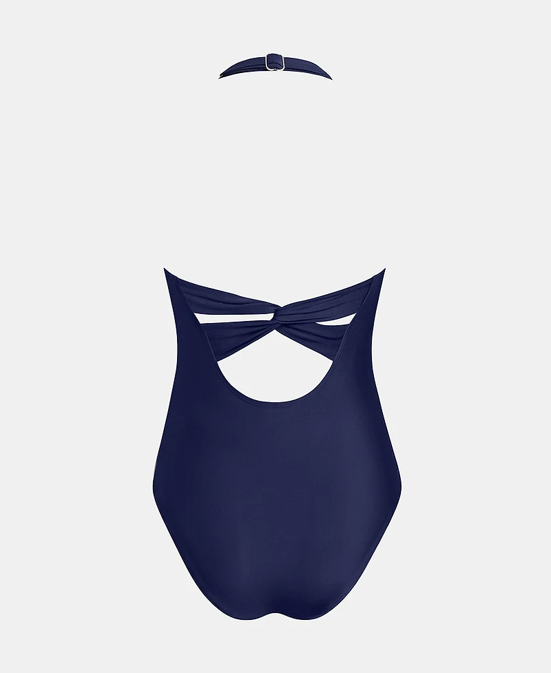 Cupshe Women's V-Neck Wide Strap Classic Coverage One-Piece Swimsuit