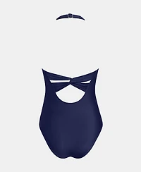 Cupshe Women's V-Neck Wide Strap Classic Coverage One-Piece Swimsuit