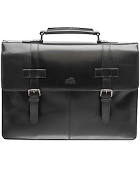 Mancini Men's Double Compartment Laptop Briefcase