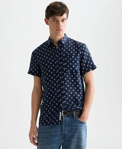 Scotch & Soda Men's Printed Short-Sleeve Shirt