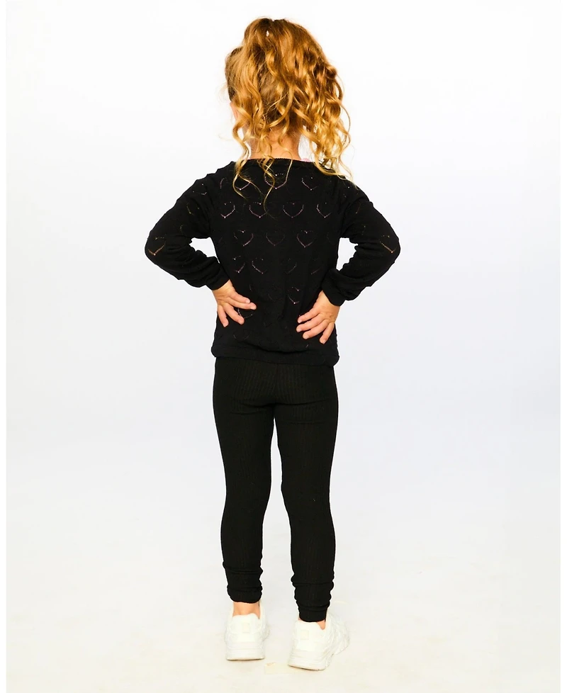 Deux par Baby Girls Full-Length Rib Leggings