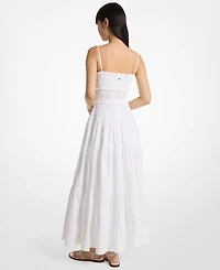 Michael Kors Women's Sweetheart Neck Smocked Maxi Dress