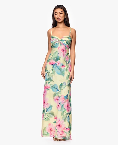 Xscape Women's Floral Print Maxi Dress