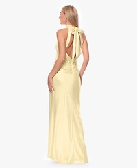 Xscape Women's Tie Neck Long Dress