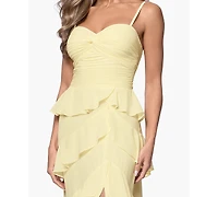 Xscape Women's Ruffle Detail Tiered Maxi Dress