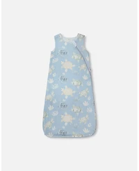 Deux par Baby Boys Cotton Jersey Muslin Sleep Sack Turtle Print