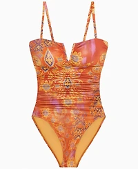 Lauren Ralph Women's Over-The-Shoulder One-Piece Swimsuit