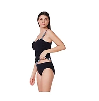 Profile by Gottex Women's Layla Tricolore D-Cup Tankini Top