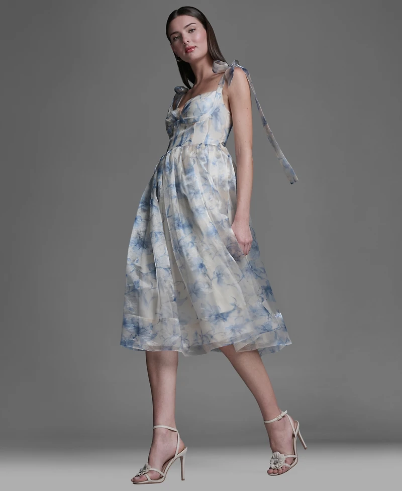 Bcbg Women's Organza Corset Midi Dress