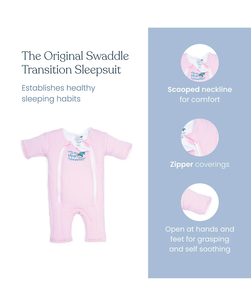 Baby Merlin's Magic Sleepsuit Girls Sleepsuit, Cotton Transition Swaddle, Yellow 6-9 months