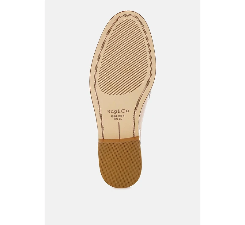 Rag & Co Women's Jemykin Genuine Leather Loafer Sandals
