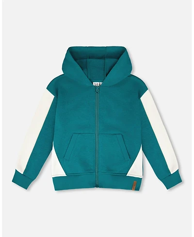 Deux par Deux Toddler Boys Hooded French Terry Cardigan