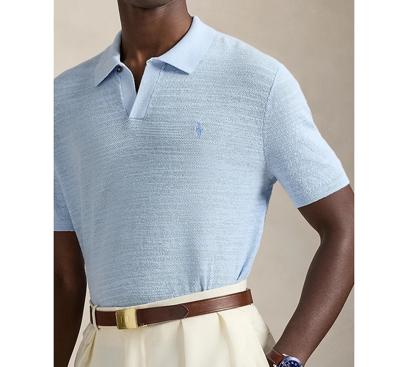 Polo Ralph Lauren Men's Short-Sleeve Textured Sweater Shirt