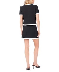 CeCe Women's Patch Pocket Knit Mini Skirt