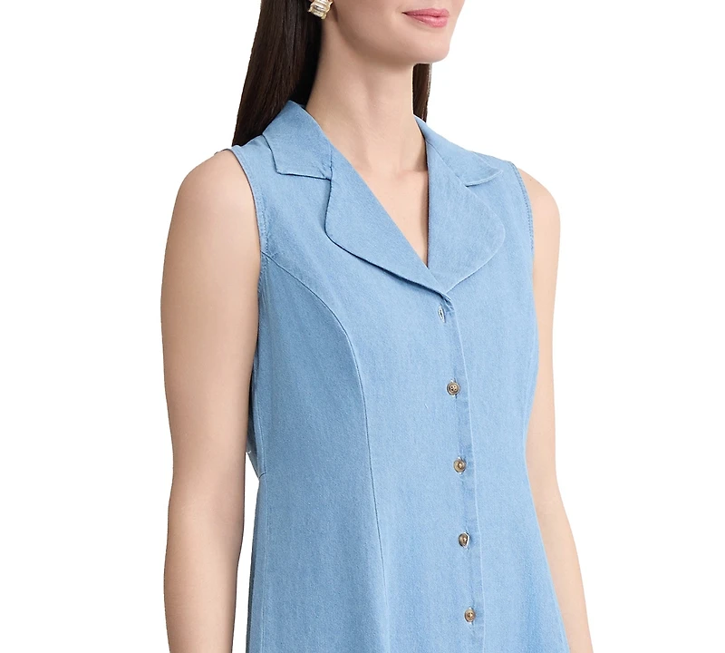 Jones New York Women's Collared Neck Shirt Dress
