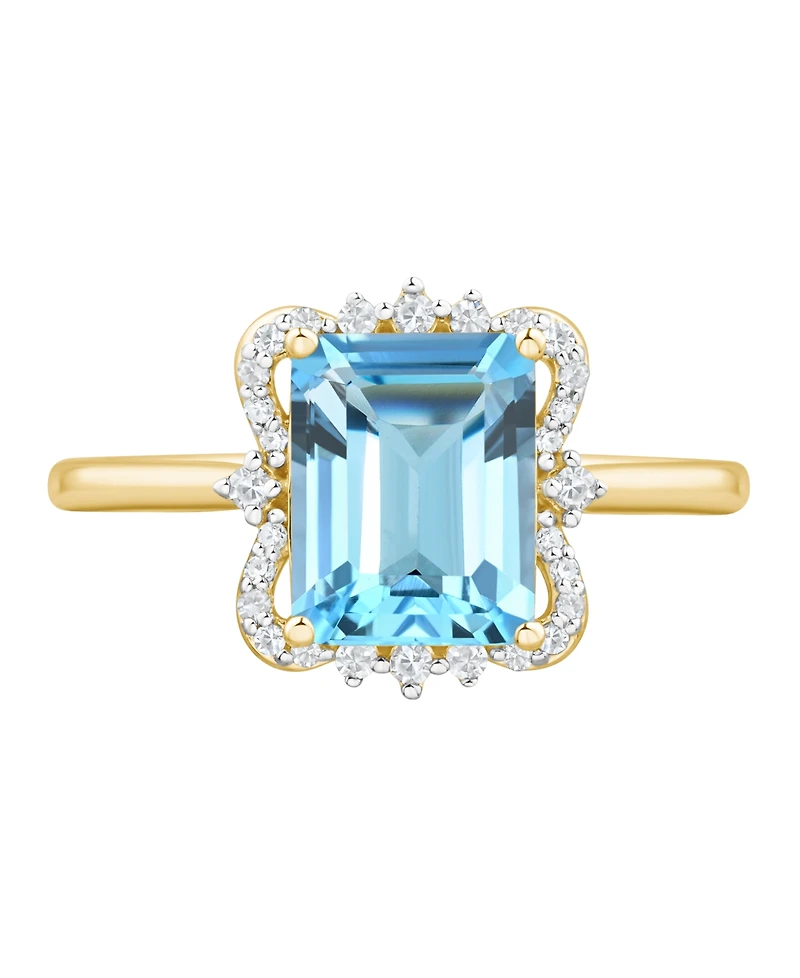 Macy's Swiss Blue Topaz (2-3/4 ct. t.w.) and Diamond Ring 14k Yellow Gold (also available Amethyst Onyx)