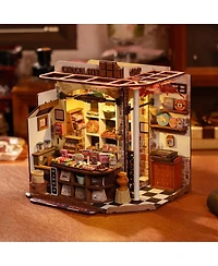 Robotime 3D Puzzles Chocolate Diy Miniature House Craft Kit Wooden Puzzle Chocolate Shop Set for Adult Kids Gifts
