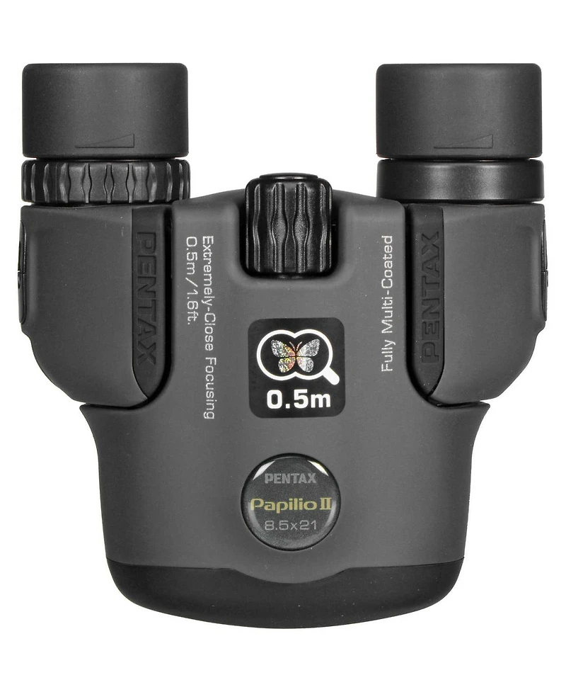 Pentax 8.5x21 Papilio Ii Butterfly Series Weather Resistant Porro Prism Binocular with 6.0 Degree Angle of View, Gray