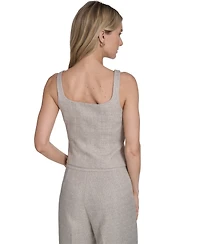 Calvin Klein Women's Zip-Front Novelty Vest