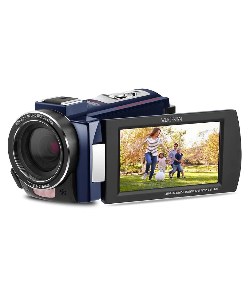 Minolta MN4K25NV 4K Ultra Hd 30MP 3" Touchscreen Camcorder with Night Vision