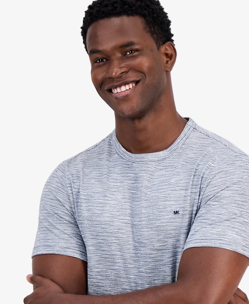 Michael Kors Men's Cotton-Blend Crewneck Slub T-Shirt